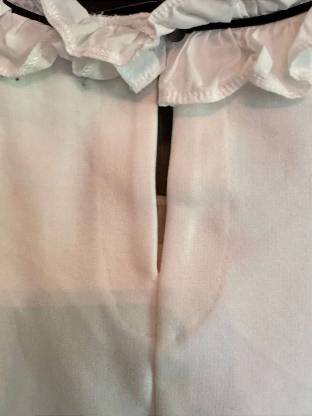 J. Crew White Ruffle Tie-Neck Sleeveless Top in Ponte EUC